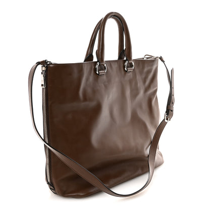 Prada Soft Calf Shopping Tote Palissandro 3 of 9