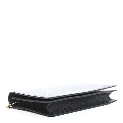 Gucci Dollar Calfskin Medium Betty Chain Wallet Black 3 of 4