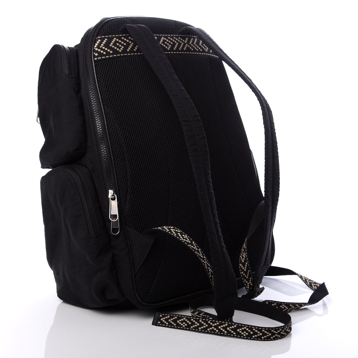 Gucci Nylon Twill 80s Logo Patch Backpack Black 2 of 8