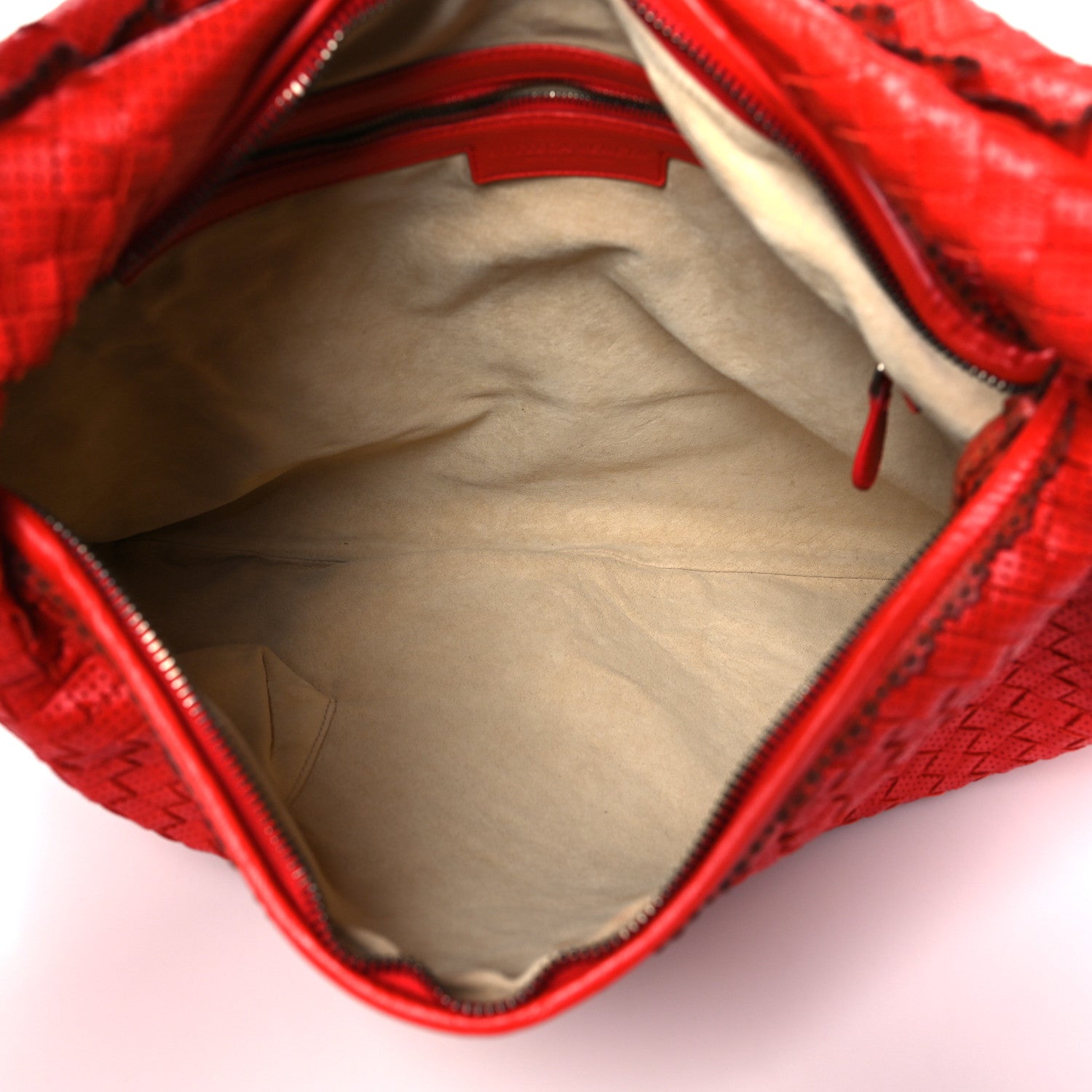 Bottega Veneta Nappa Intrecciato Fringe Large Veneta Hobo Rosso 5 of 10