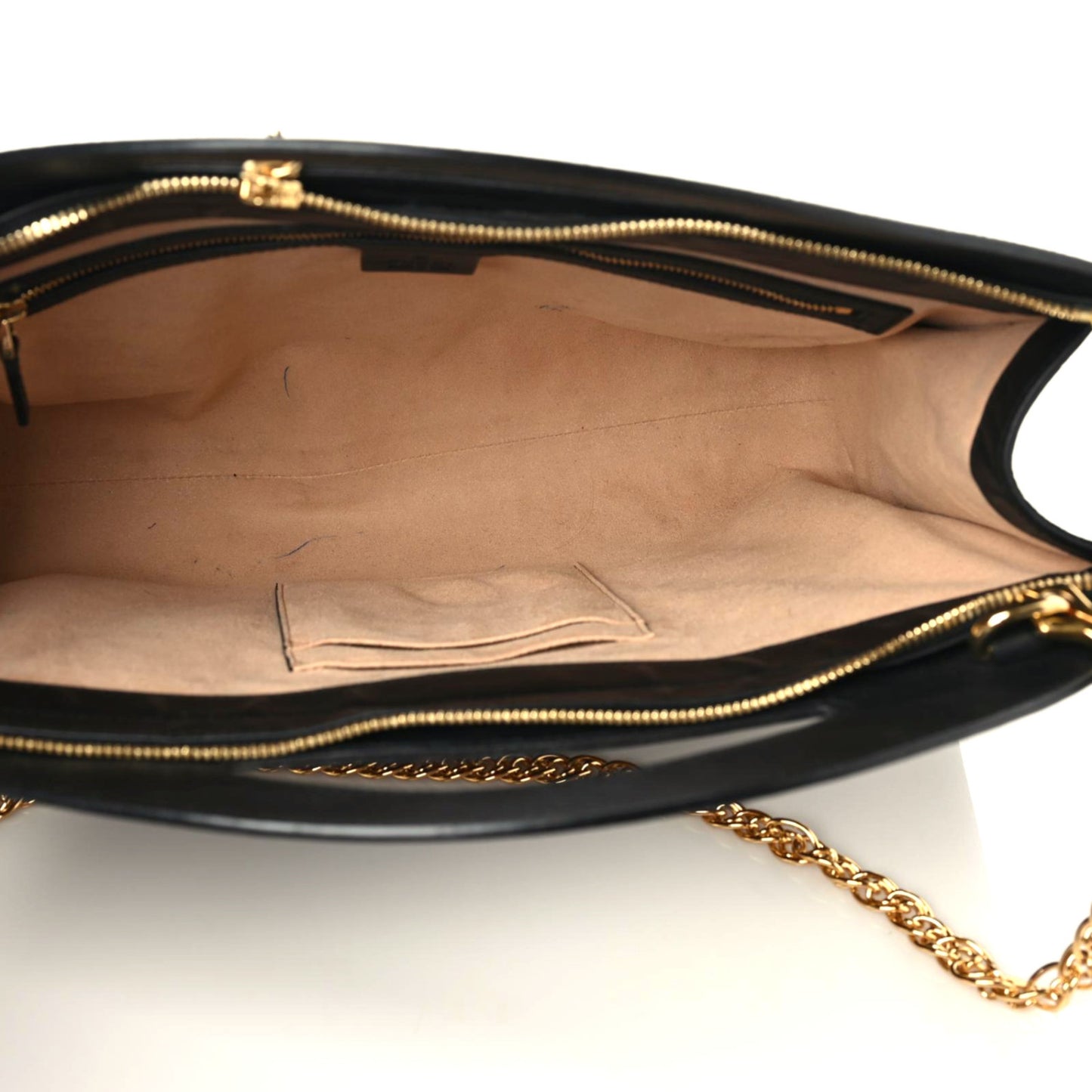 Suede Patent GG Web Medium Ophidia Top Handle Chain Nocciola Black