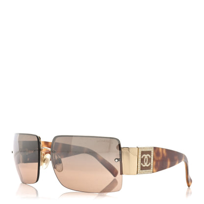 Chanel Crystal CC Sunglasses 4095-B Tortoise 1 of 7