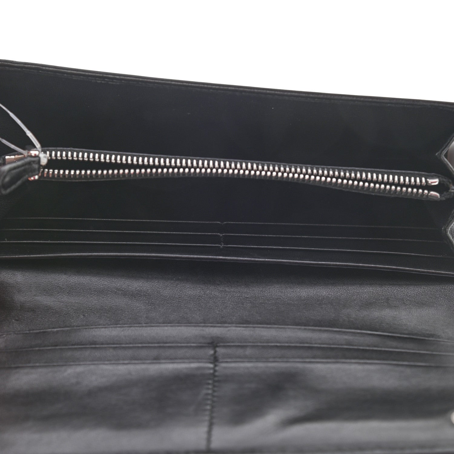 Prada Soft Calfskin Diagramme Continental Wallet Black 5 of 8