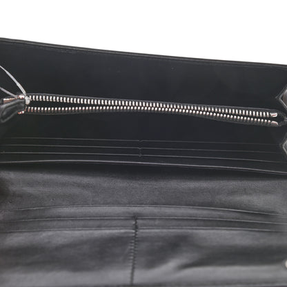Prada Soft Calfskin Diagramme Continental Wallet Black 5 of 8
