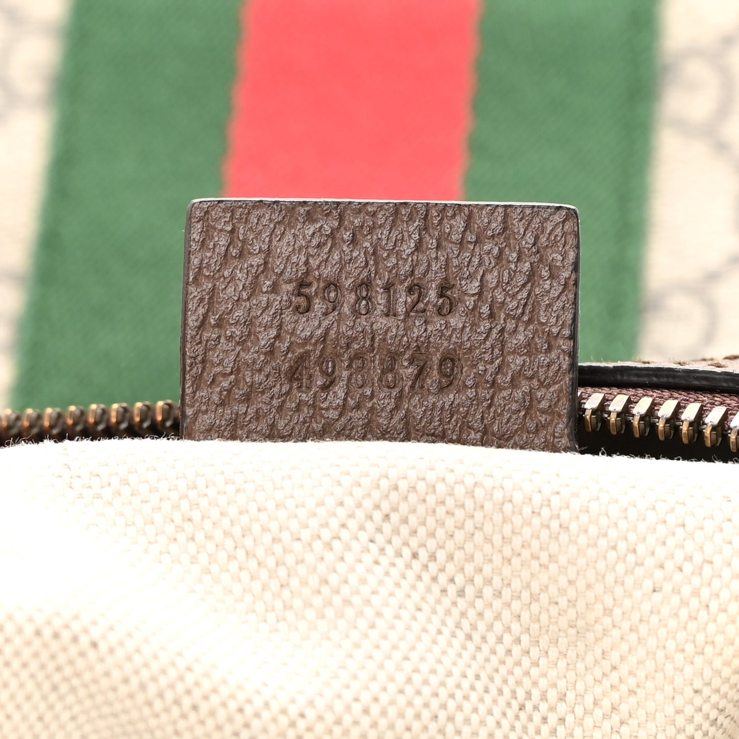 GG Supreme Monogram Web Small Ophidia Half Moon Hobo Brown