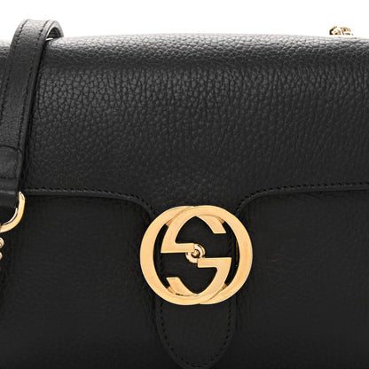 Gucci Dollar Calfskin Small Interlocking G Shoulder Bag Black 8 of 13