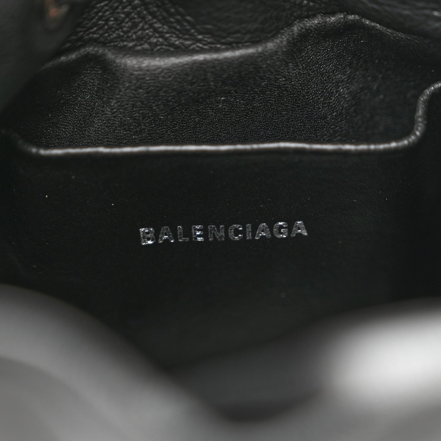 Balenciaga Smooth Calfskin Logo XS Everyday Drawstring Bucket Bag Black 6 of 10