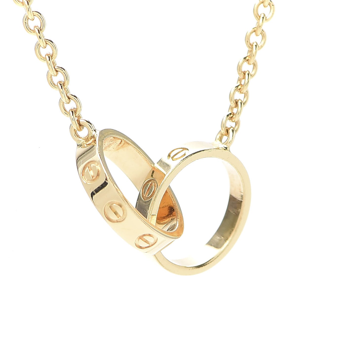 18K Yellow Gold Interlocking LOVE Necklace