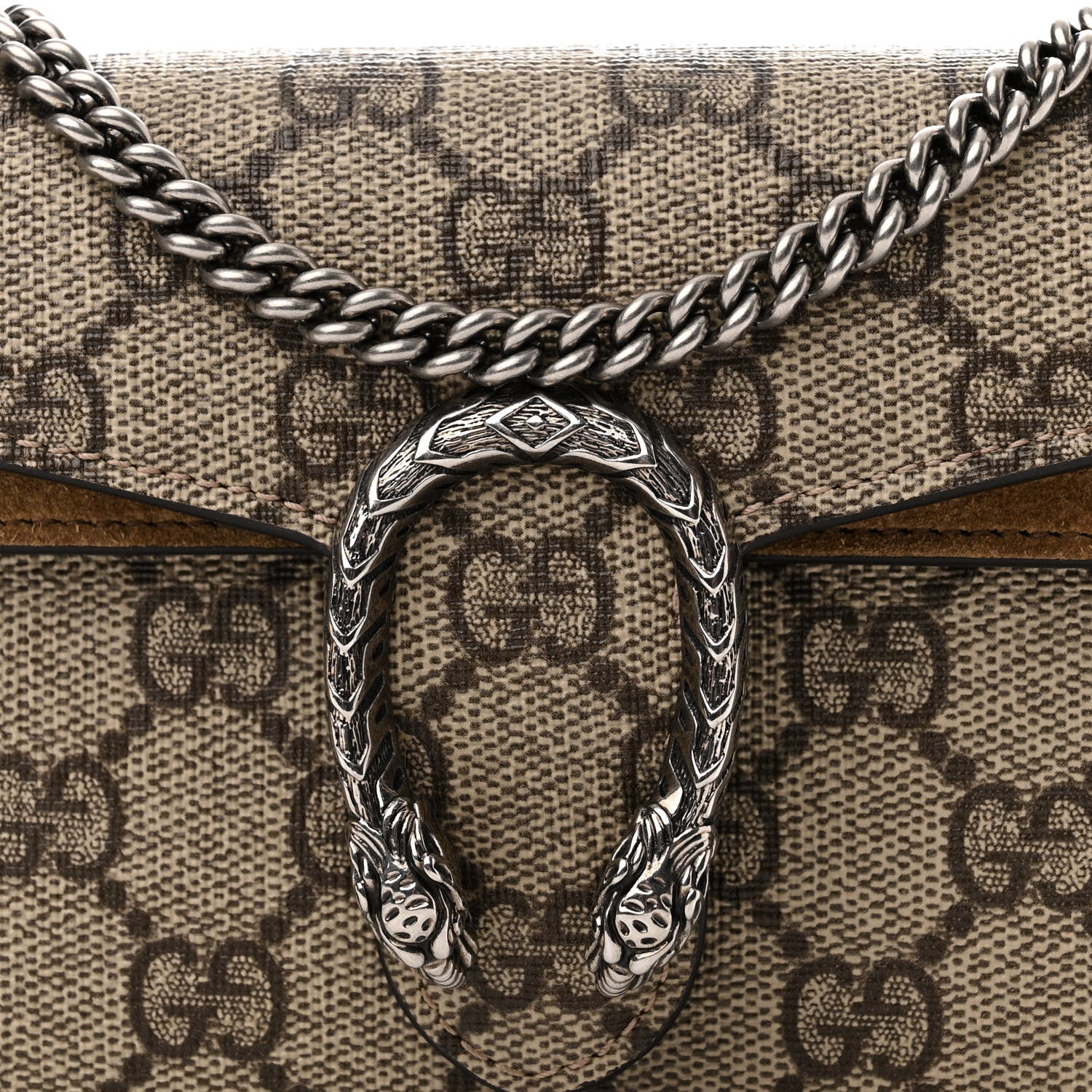 Gucci GG Supreme Monogram Super Mini Dionysus Shoulder Bag Taupe 8 of 11