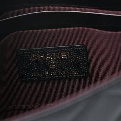 Chanel Caviar Quilted Square Flap Clutch Black 8 of 9