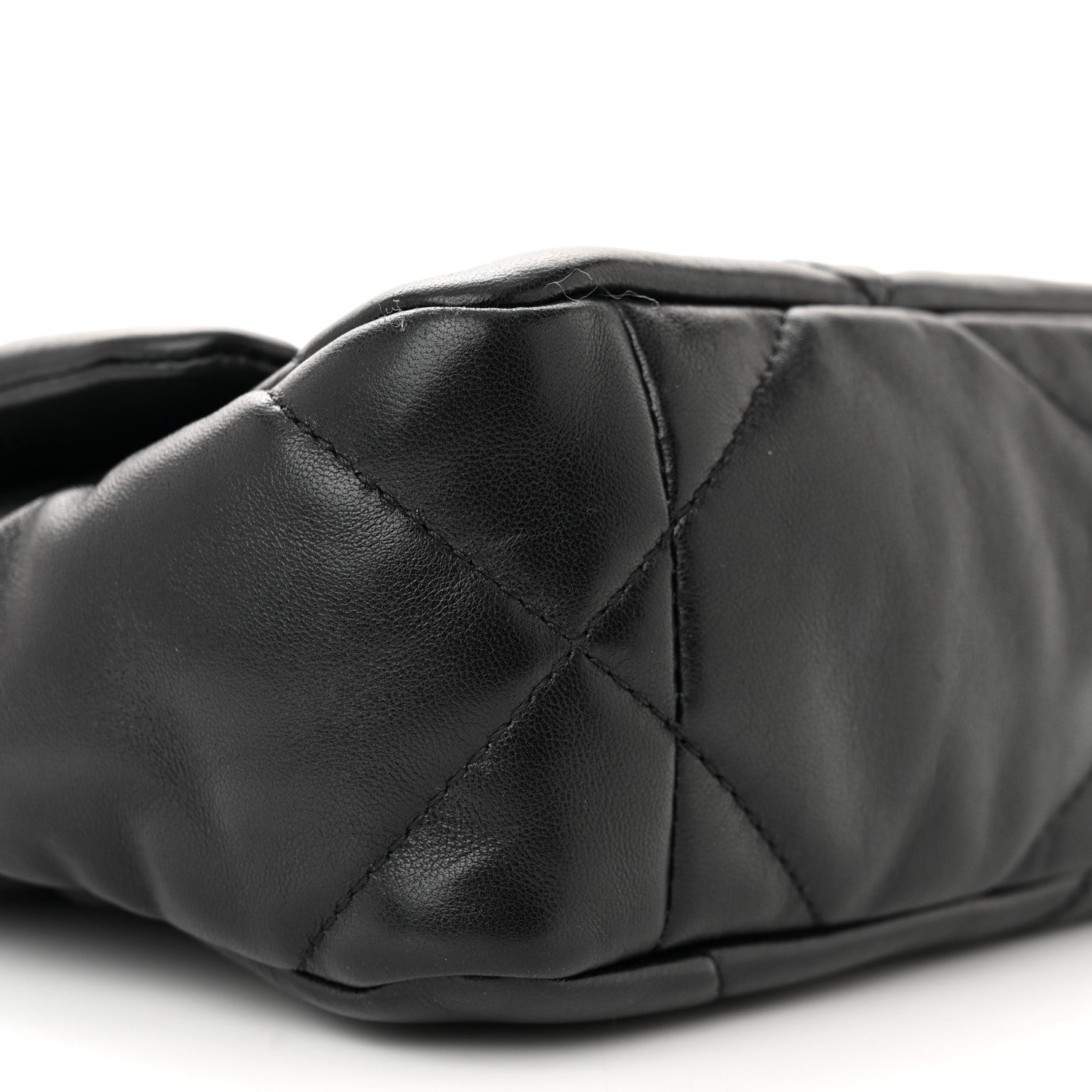 Chanel Shiny Goatskin Quilted Medium Chanel 19 Flap Black 9 of 12