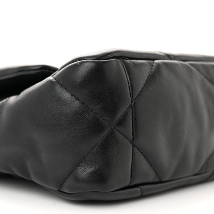Chanel Shiny Goatskin Quilted Medium Chanel 19 Flap Black 9 of 12