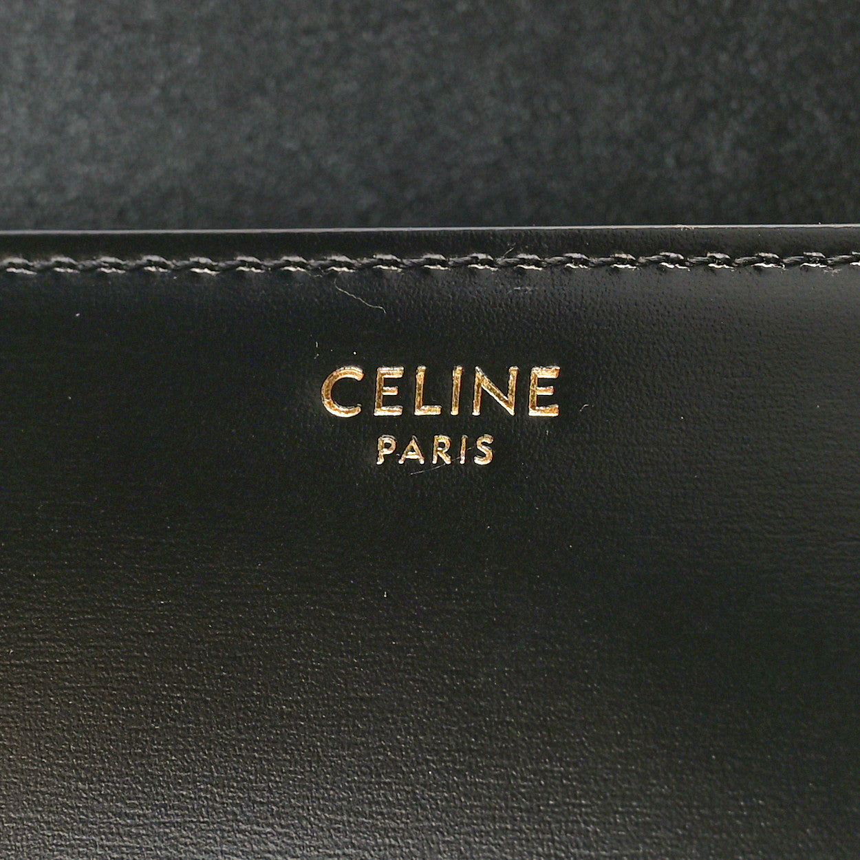 Shiny Calfskin Triomphe Shoulder Bag Black