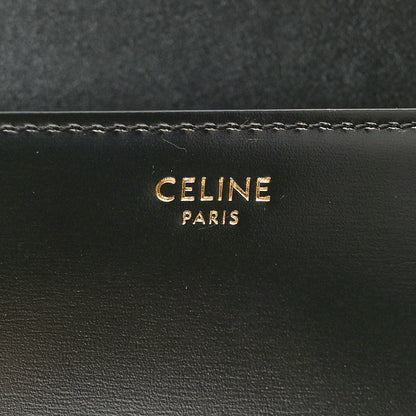 Celine Shiny Calfskin Triomphe Shoulder Bag Black 6 of 10