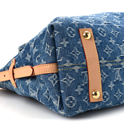 Louis Vuitton Monogram Denim CarryAll MM Blue 8 of 9