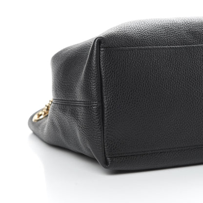 Gucci Pebbled Calfskin Medium Soho Chain Shoulder Bag Black 9 of 10