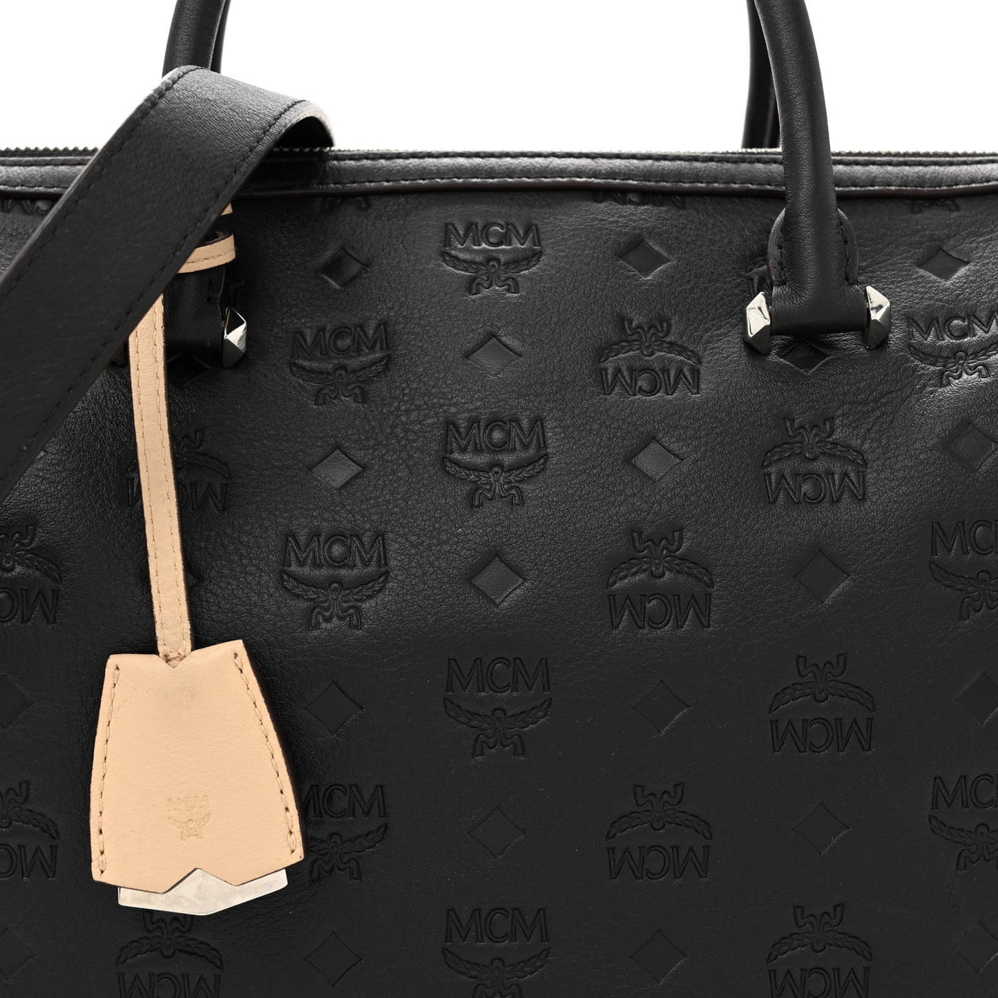 Calfskin Ottomar Monogram Essential Boston Bag Black