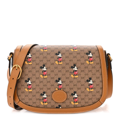 Gucci X DISNEY Mini Vintage GG Supreme Monogram Mickey Mouse Small Flap Messenger Bag Beige Vintage Sun Oil 1 of 10