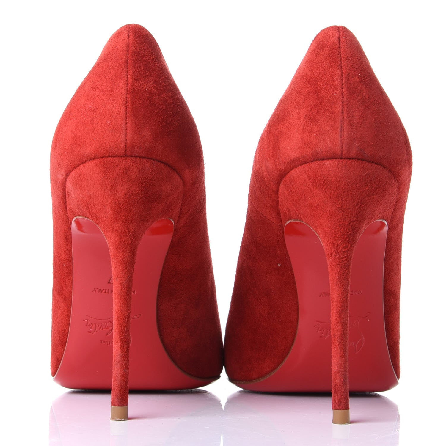 Christian Louboutin Veau Velours Pumps 37 Flamenco 6 of 10