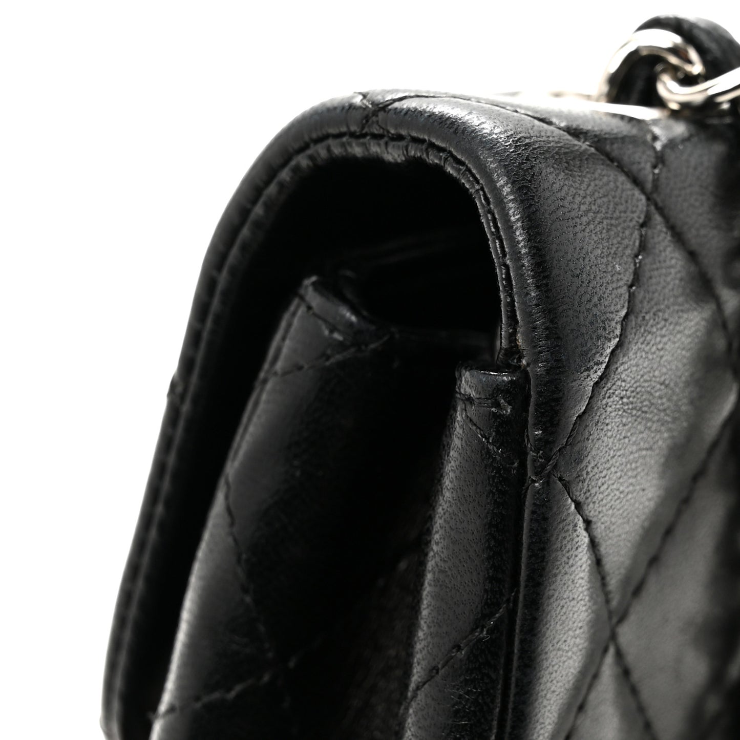 Lambskin Quilted East West Flap Black