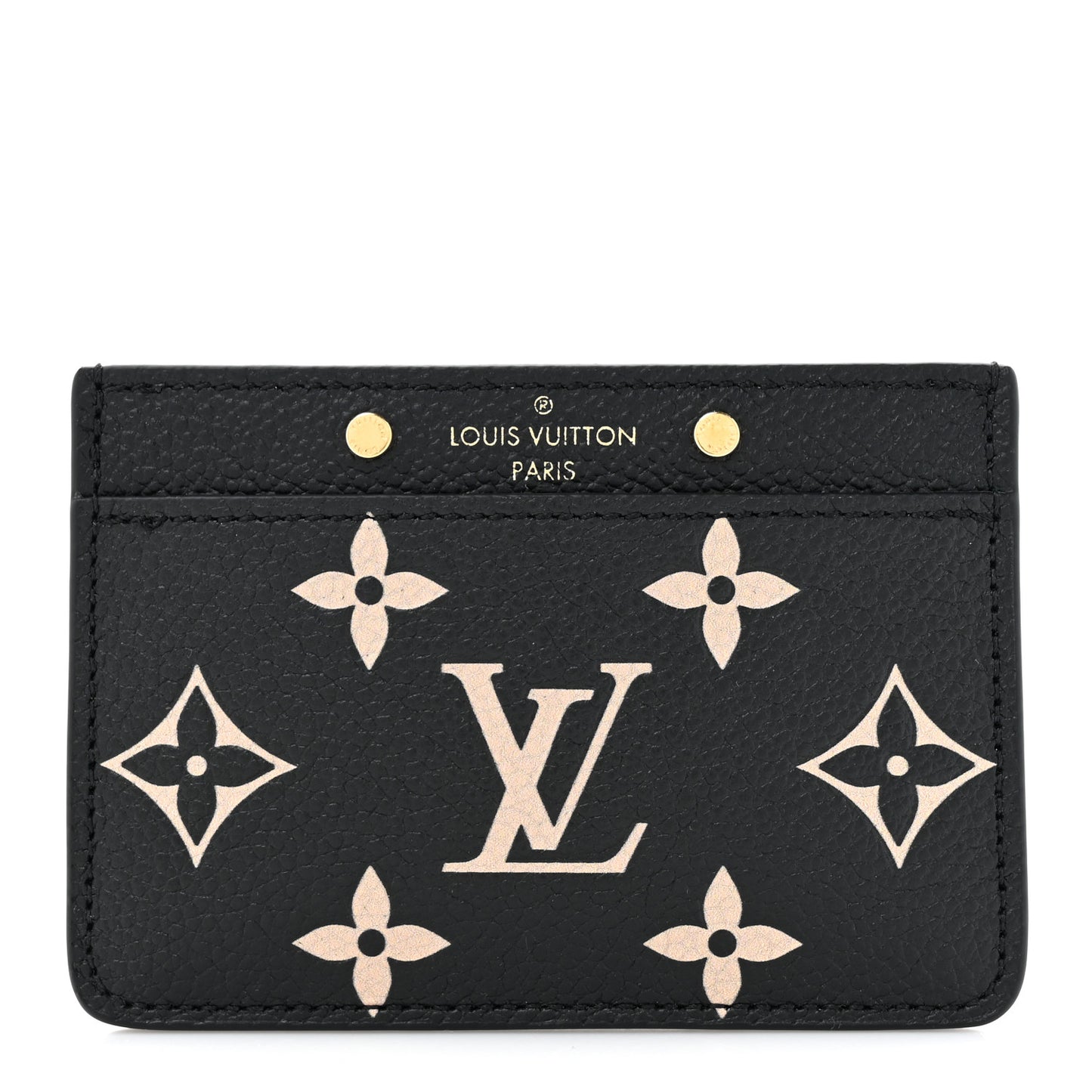 Empreinte Card Holder Black Beige