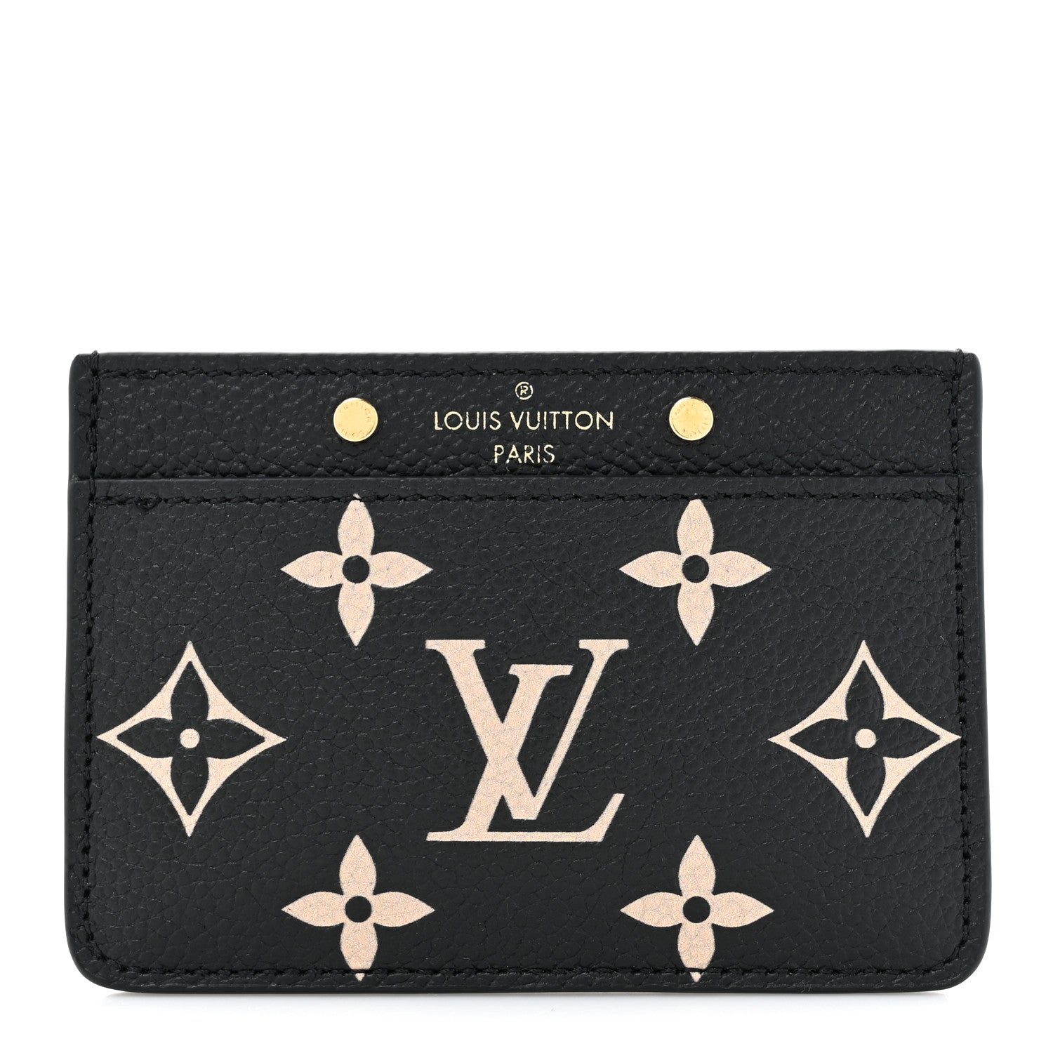 Louis Vuitton Empreinte Card Holder Black Beige 1 of 7