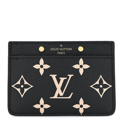 Louis Vuitton Empreinte Card Holder Black Beige 1 of 7