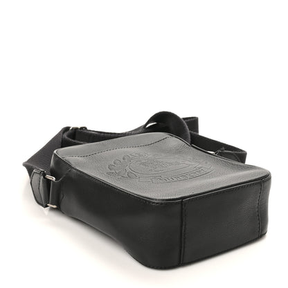 Burberry Pebbled  Calfskin Embossed Thornton Messenger Bag Black 4 of 10