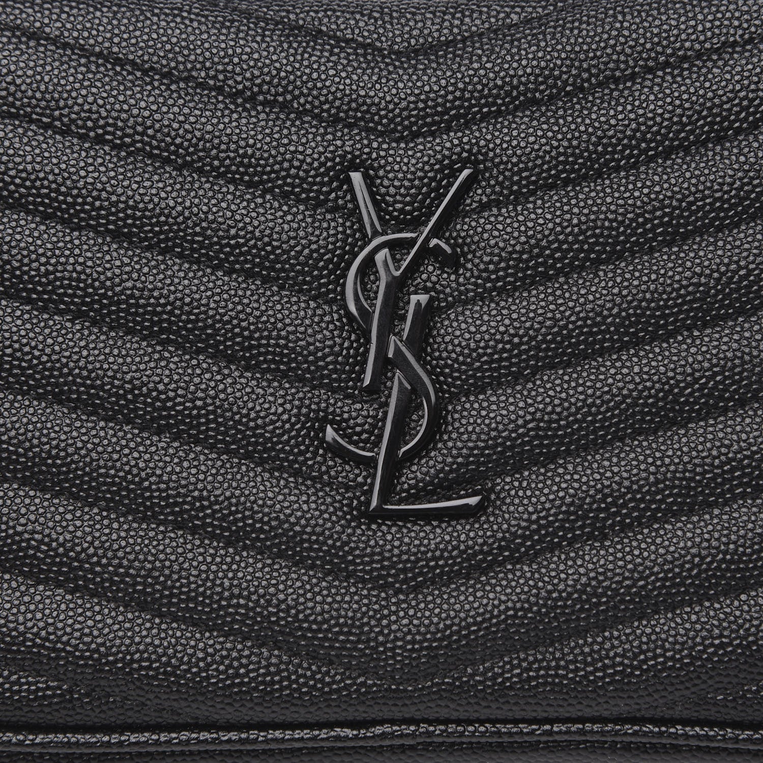 Saint Laurent Grain De Poudre Matelasse Monogram Mini Lou Camera Bag Black 10 of 11