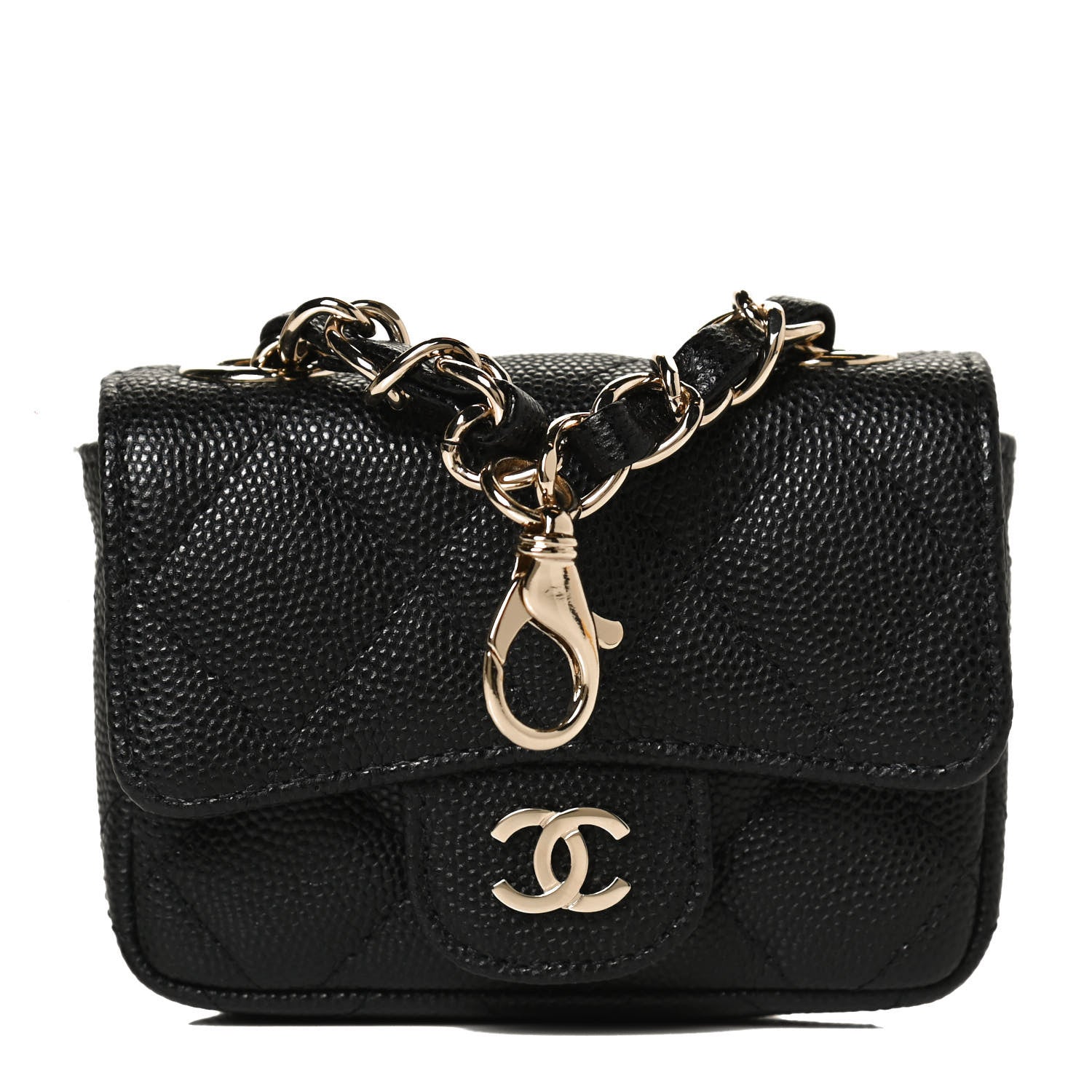 Chanel Caviar Quilted Mini Chain Belt Bag Black 1 of 12