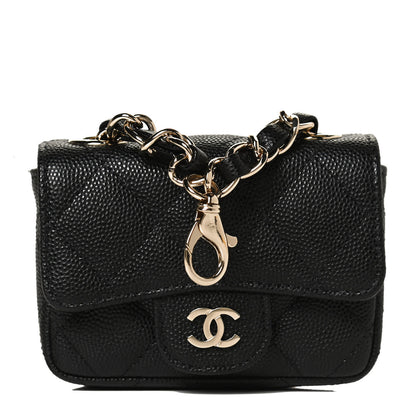 Chanel Caviar Quilted Mini Chain Belt Bag Black 1 of 12