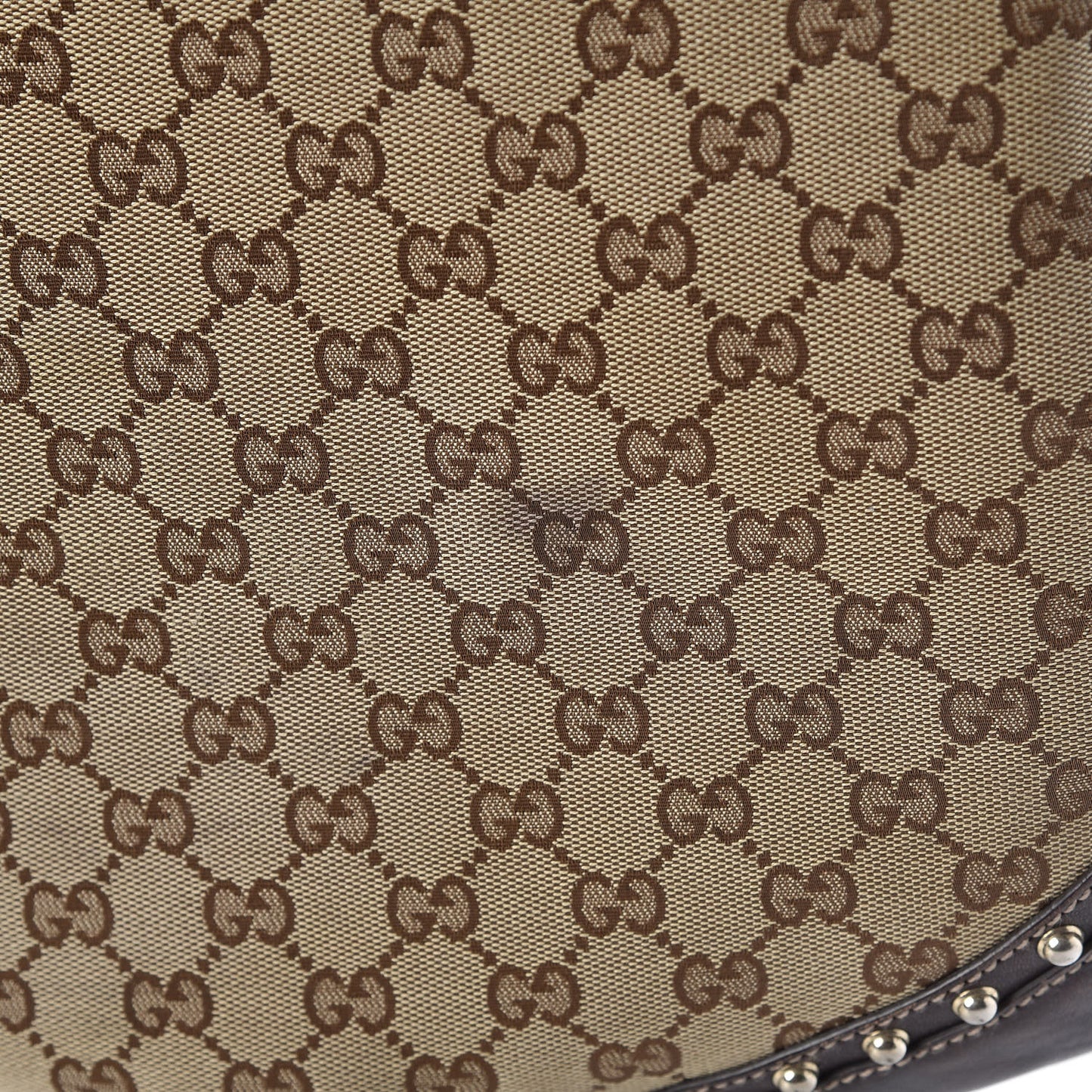 Monogram Pelham Studded Shoulder Bag Brown