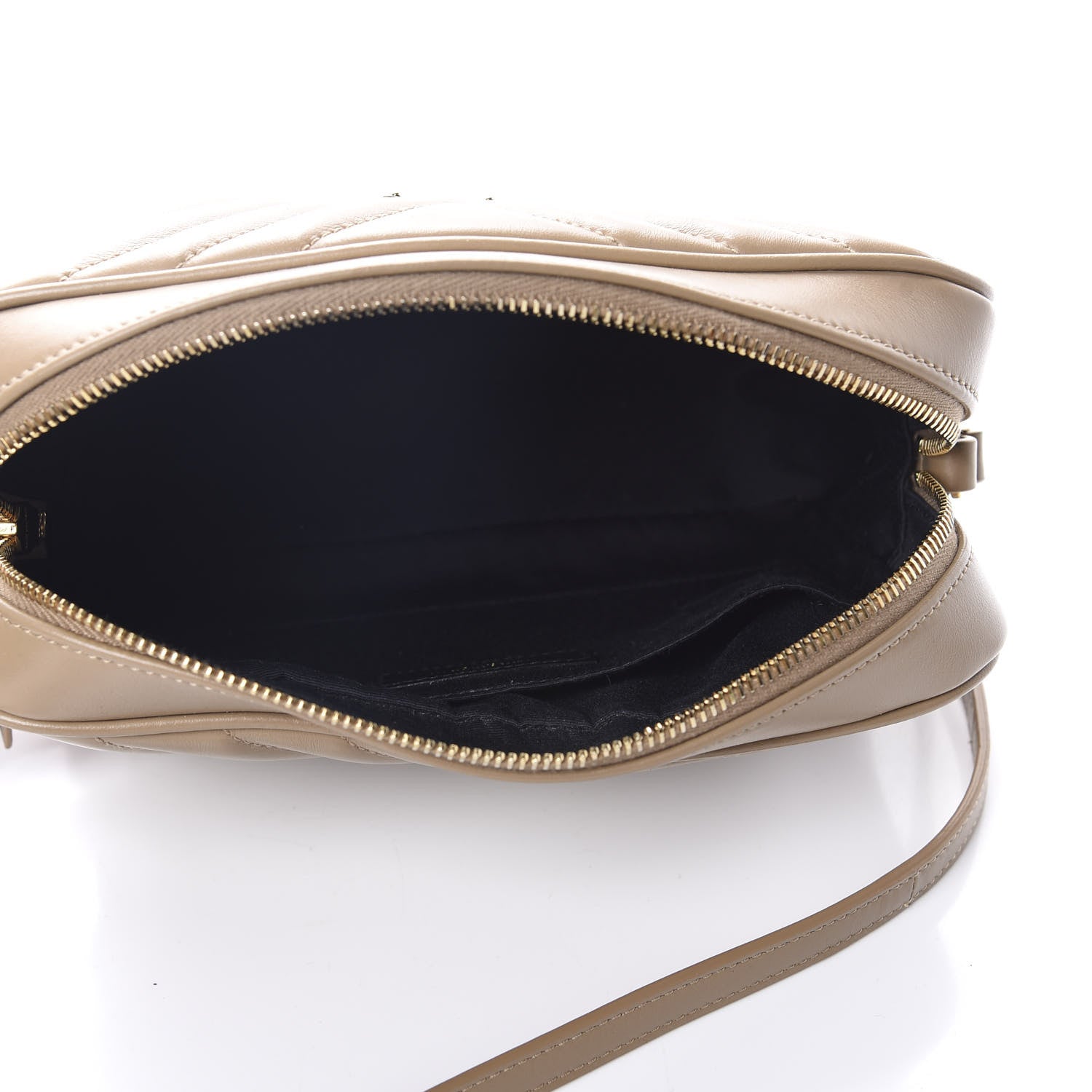 Saint Laurent Calfskin Matelasse Monogram Lou Camera Bag Dark Latte 5 of 10