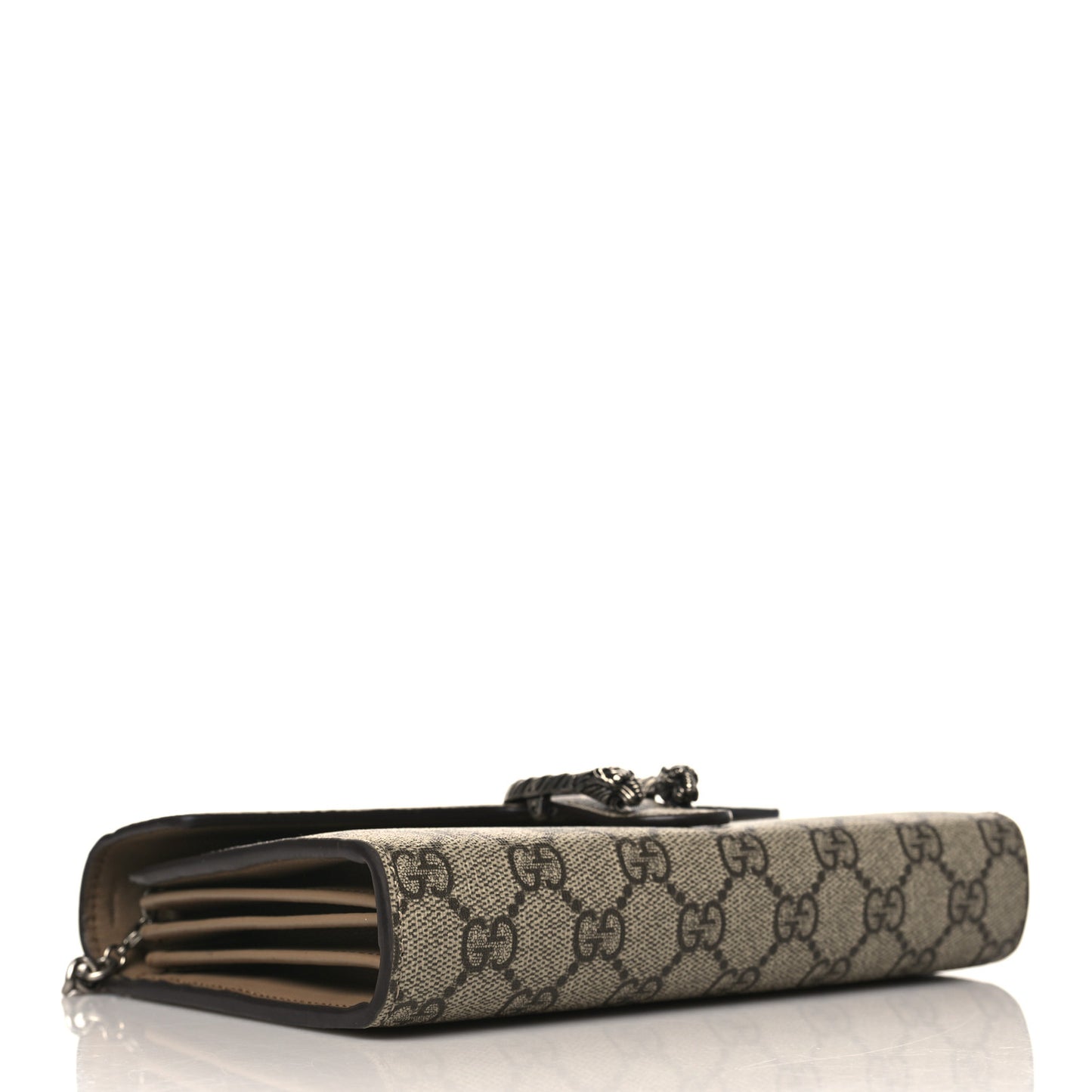 GG Supreme Monogram Mini Dionysus Chain Wallet Beige Taupe