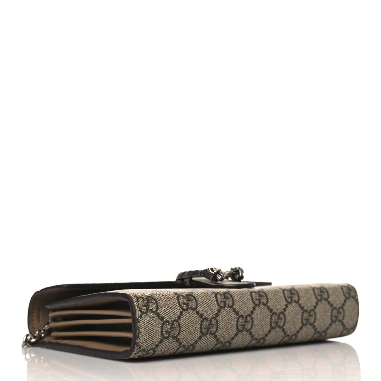 Gucci GG Supreme Monogram Mini Dionysus Chain Wallet Beige Taupe 4 of 9