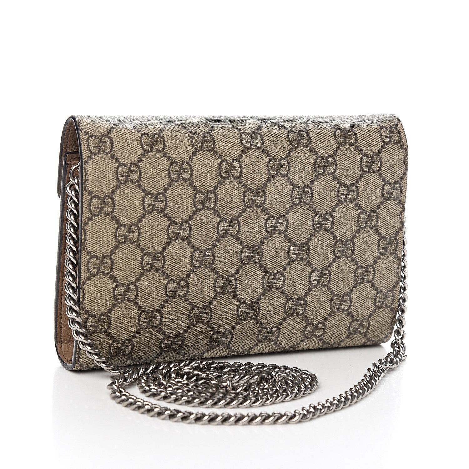 Gucci GG Supreme Monogram Mini Dionysus Chain Wallet Beige Taupe 2 of 9