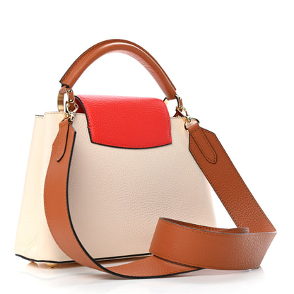 Louis Vuitton Taurillon Capucines BB Vanilla Light Beige Sienna Brown Tonic Orange 2 of 4