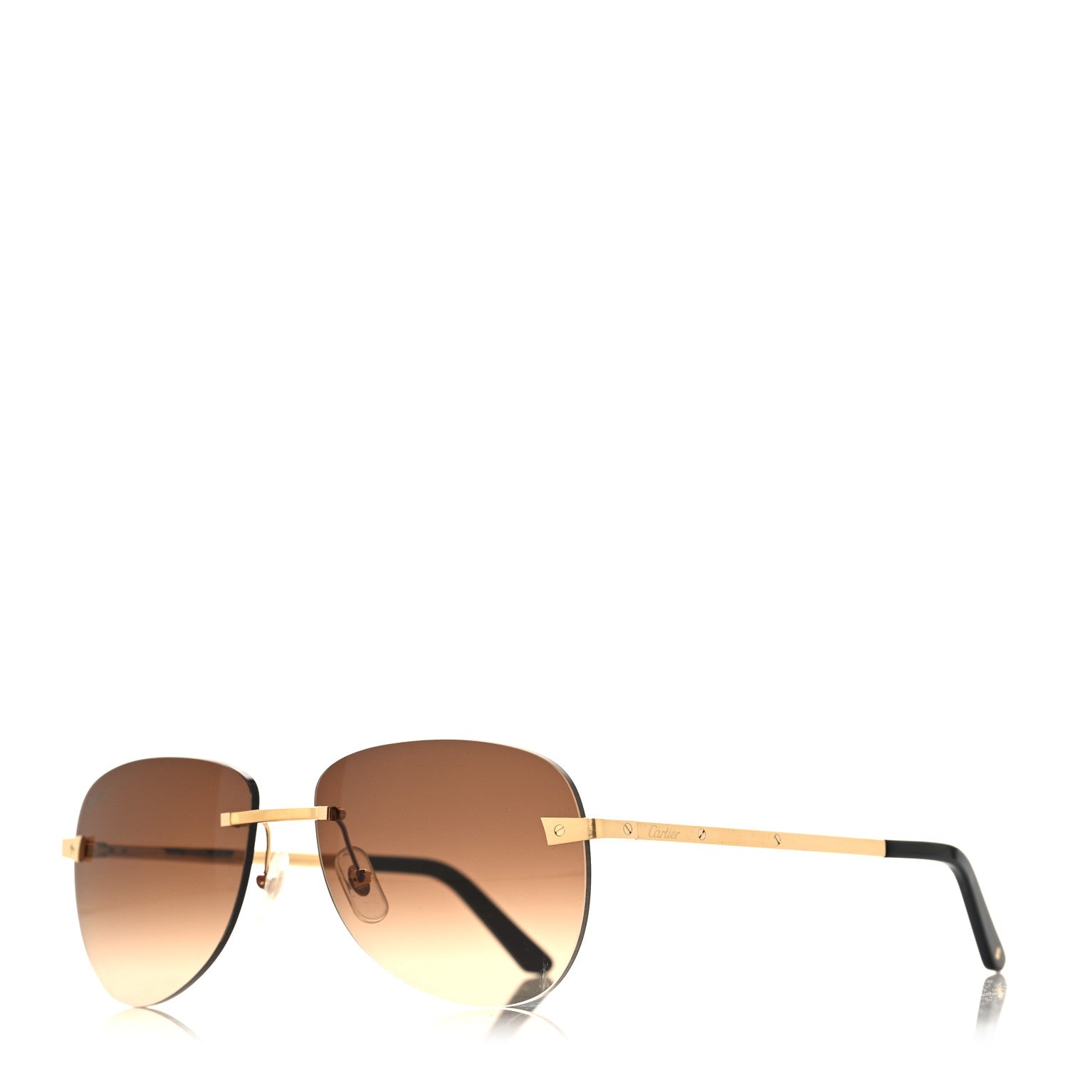 Cartier Metal Rimless CT0035RS Sunglasses Gold 1 of 7