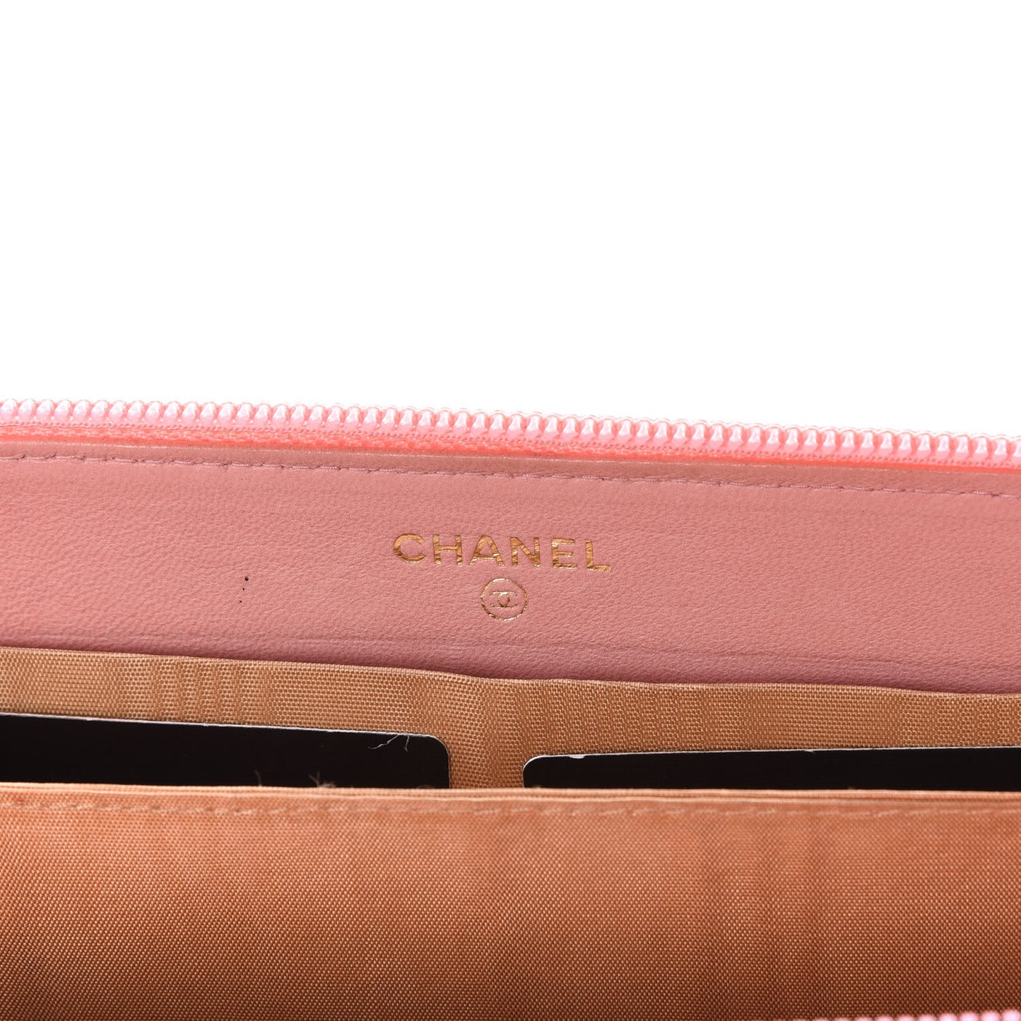 Caviar Large Timeless CC Zip Around Wallet Pink