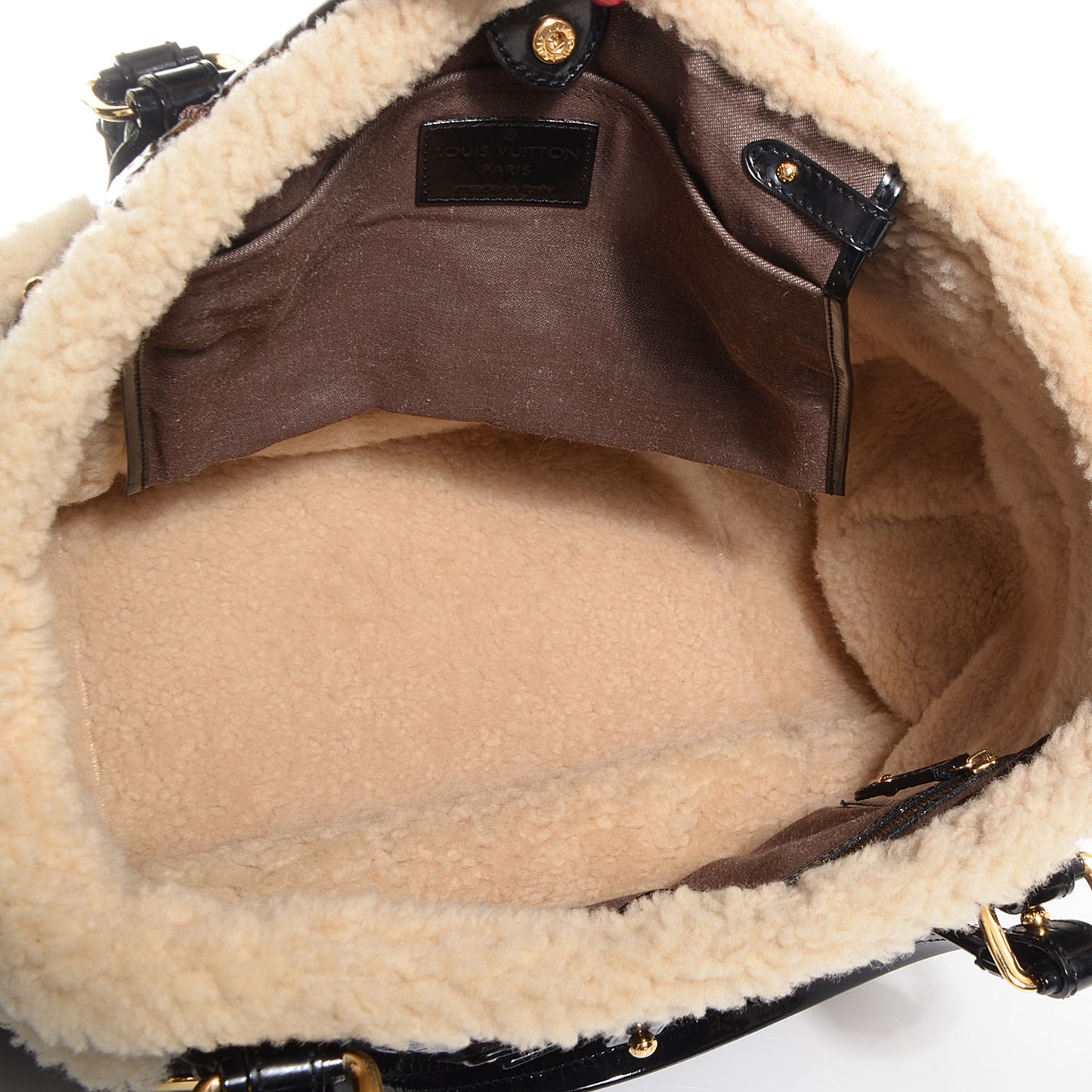Patent Monogram Shearling Sac Thunder