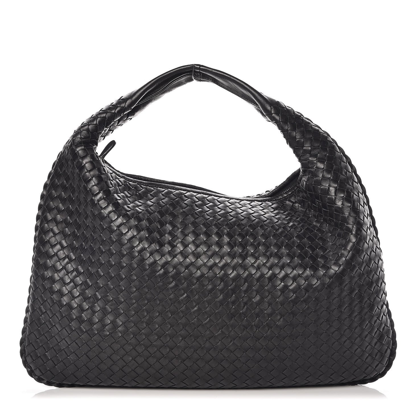 Nappa Intrecciato Large Veneta Hobo Black