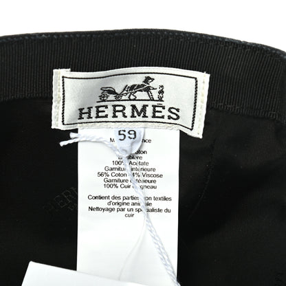 Hermes Cotton Miles H Circle Hat 59 Black 8 of 8
