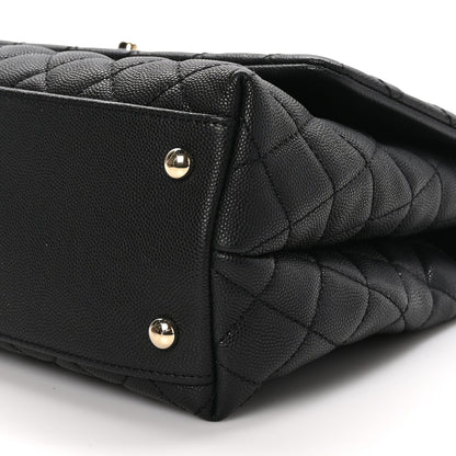 Chanel Caviar Quilted Small Coco Handle Flap Black 10 of 10