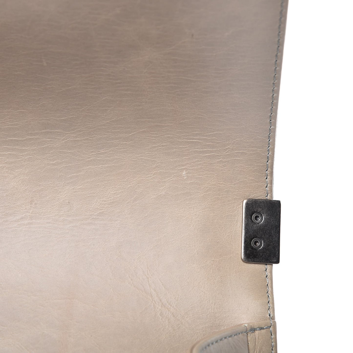 Glazed Calfskin Quilted Small Boy Chained Flap Beige