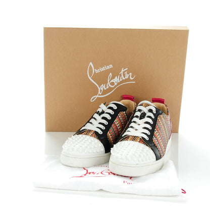 Christian Louboutin Woven Calfskin Louis Spikes Flat Sneakers 45 Multi 5 of 8