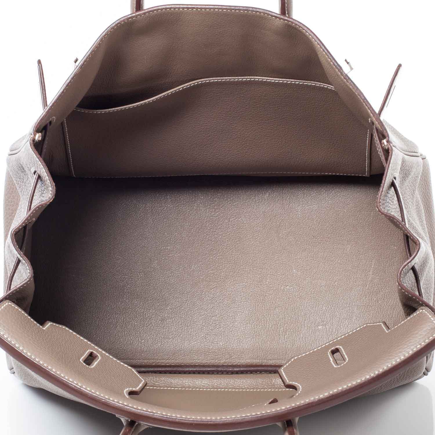 Hermes Taurillon Clemence Birkin 35 Etoupe 9 of 11