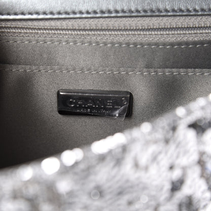 Chanel Sequin Mini Square Flap Silver 8 of 10