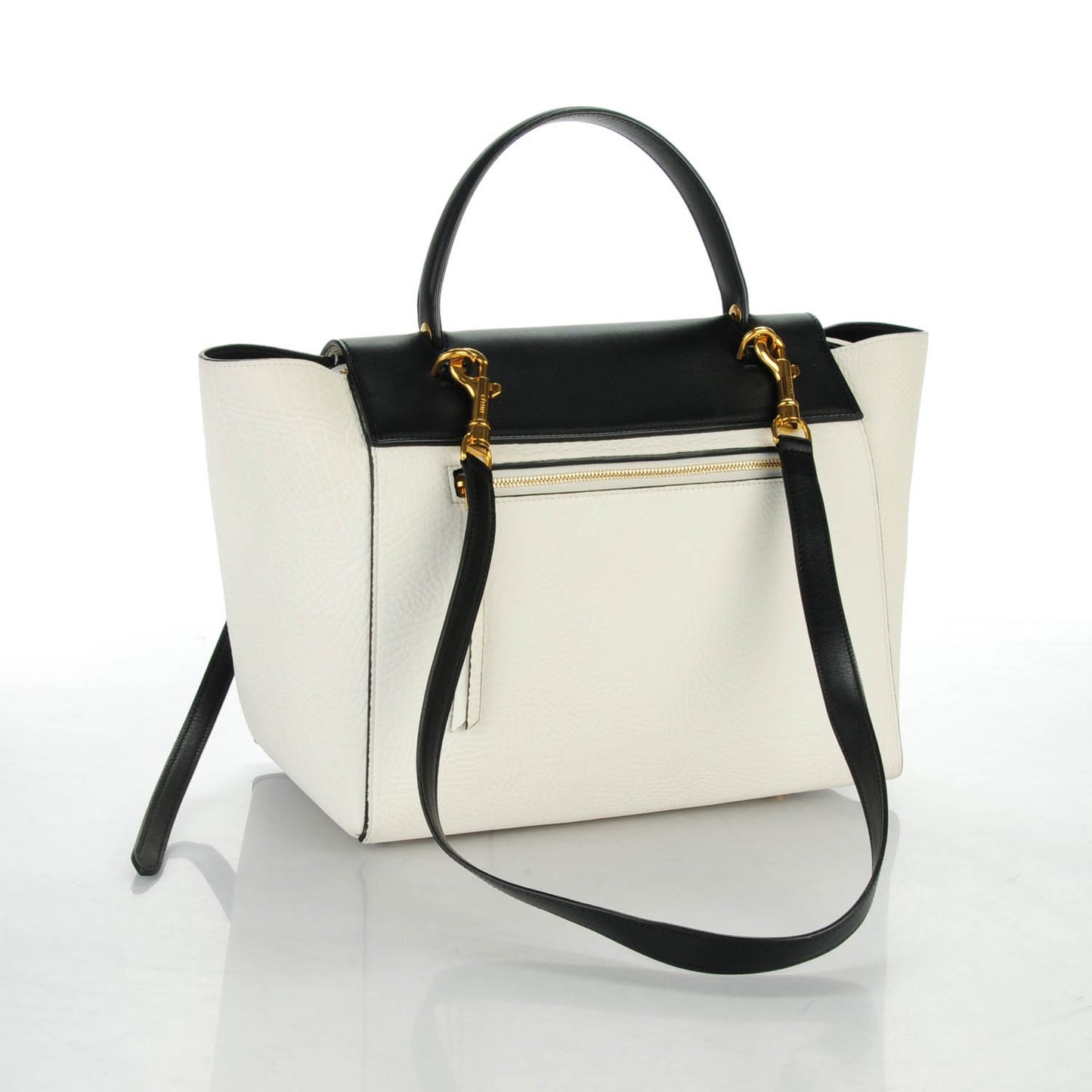 Elephant Calfskin Mini Belt Bag White