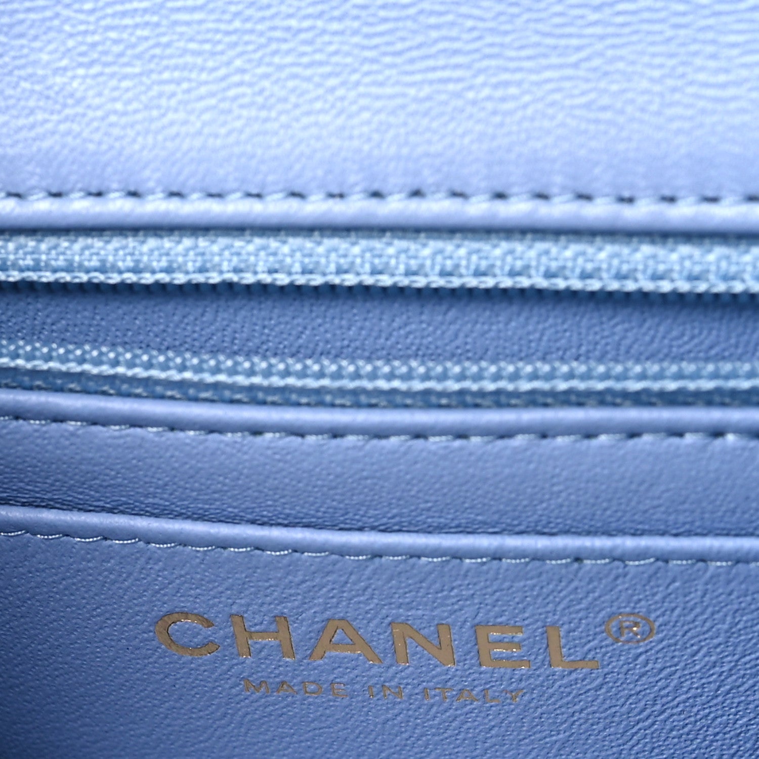 Chanel Lambskin Quilted Mini Rectangular Flap Light Blue 6 of 10