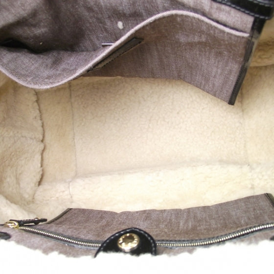 Patent Monogram Shearling Sac Thunder